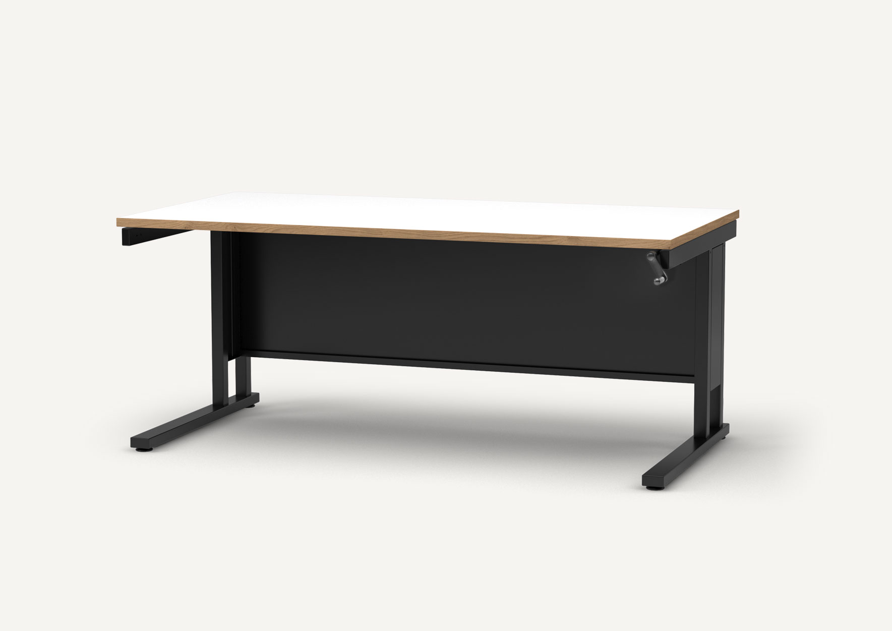 Manual height adjustable office desking
