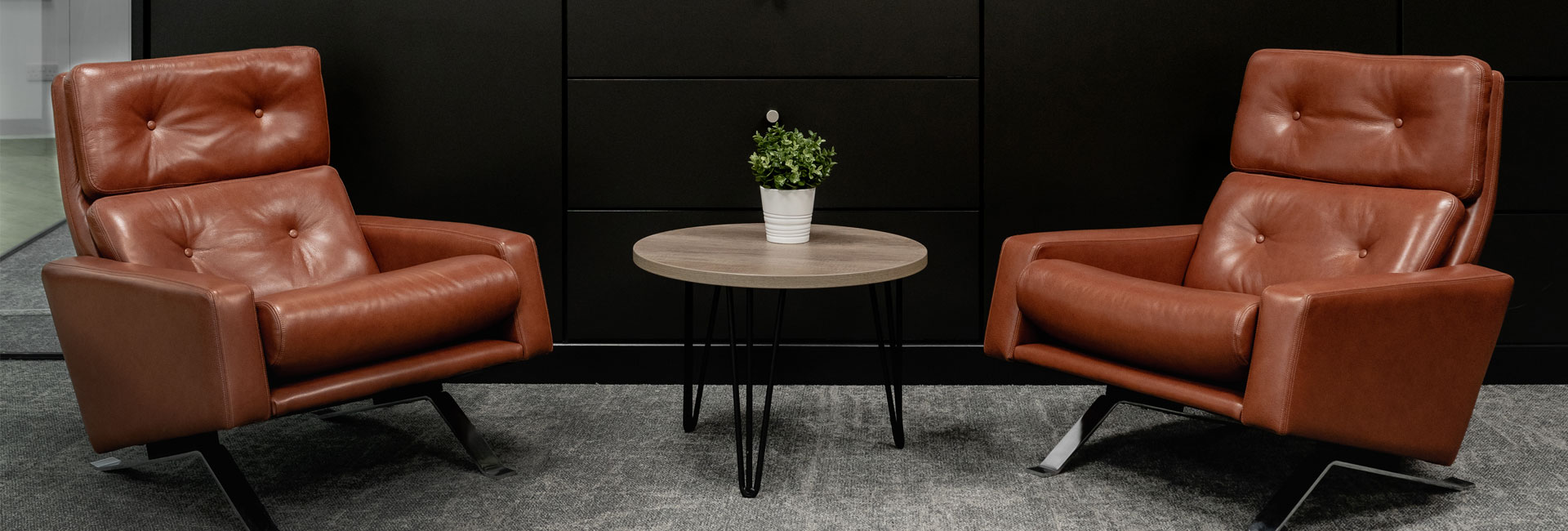 Black hairpin coffee table