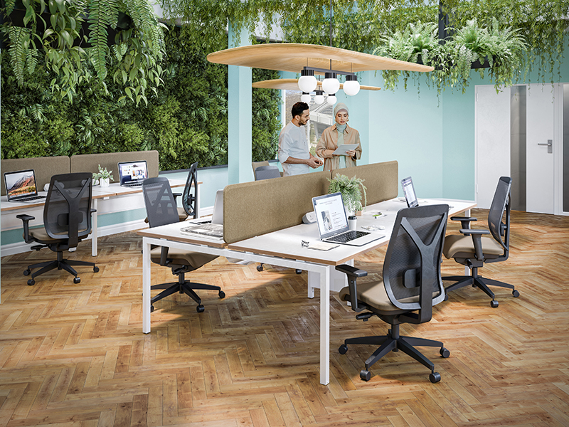 Meira 4 Person Office Desk