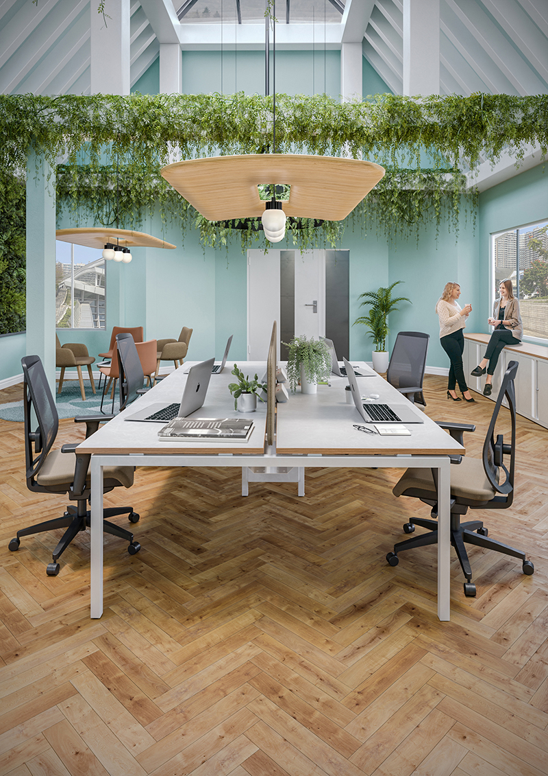 Meira 4 Person Eco Office Desk