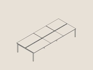 Meira 6 person modular desk