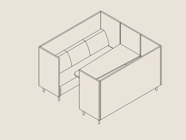 Cote 6 person office booths