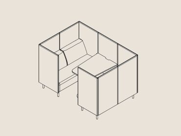 Cote 4 person office booths