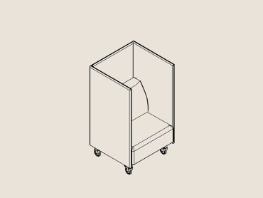 Cote mobile high back armchair