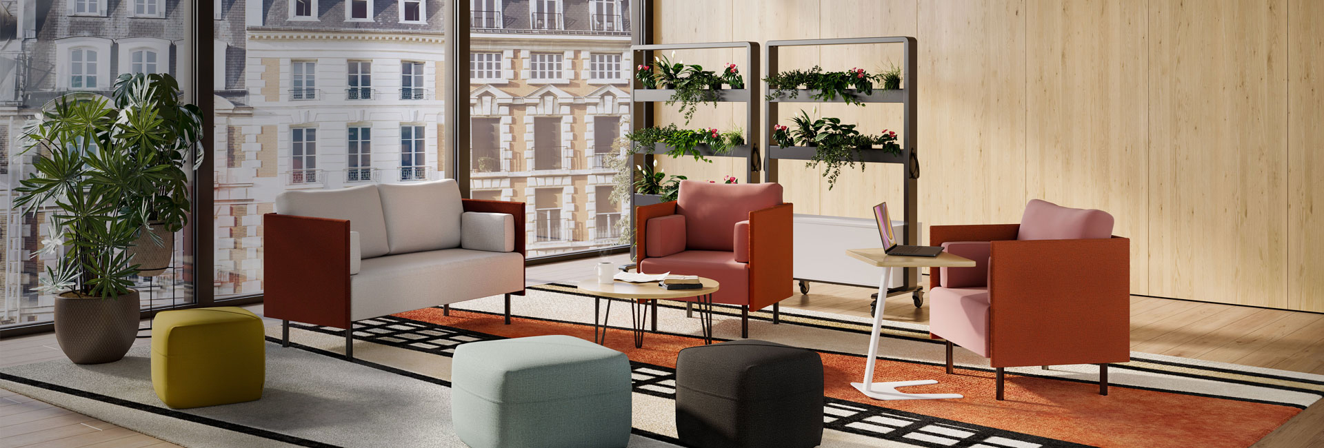 Flexiform hoop mobile office planter