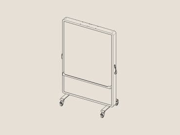 Hoop mobile whiteboards on wheels