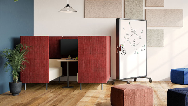 Cote 4 person media booths