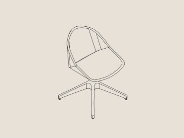 Flexiform office meeting chair with raised base