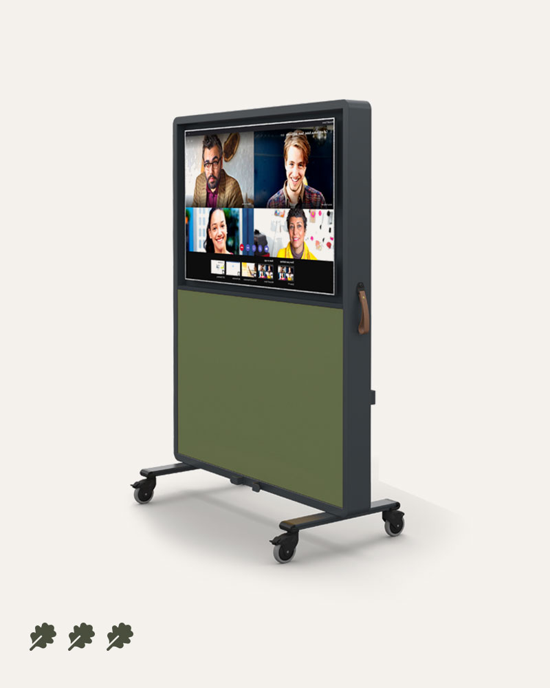 Mobile AV stand with wheels