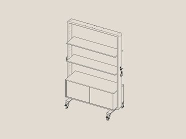 Mobile office bookshelf