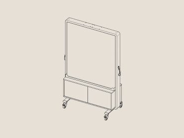Hoop mobile whiteboards and storage