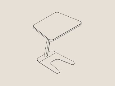Fixed height laptop table for agile offices