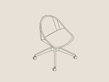 Papillon mobile collaborative work chair