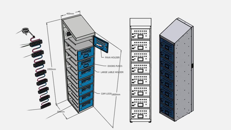 bespoke office charging lockers