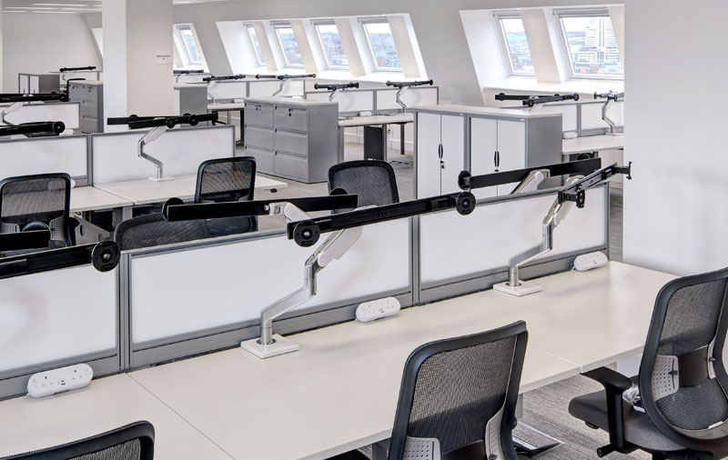 Suppliers of Humanscale monitor arms and task chairs