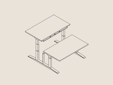 Jot Up Lite back to back bench desk