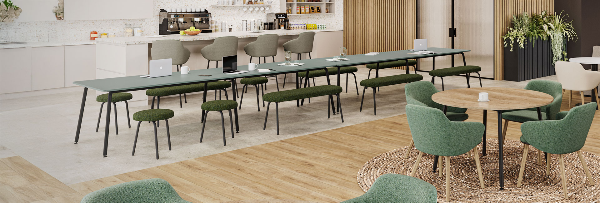 Pype office tables and benches