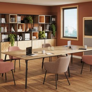 Pype collaborative tables and Astra collaborative chairs