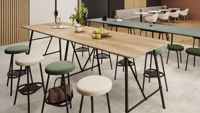 Pype bar height stools and tables