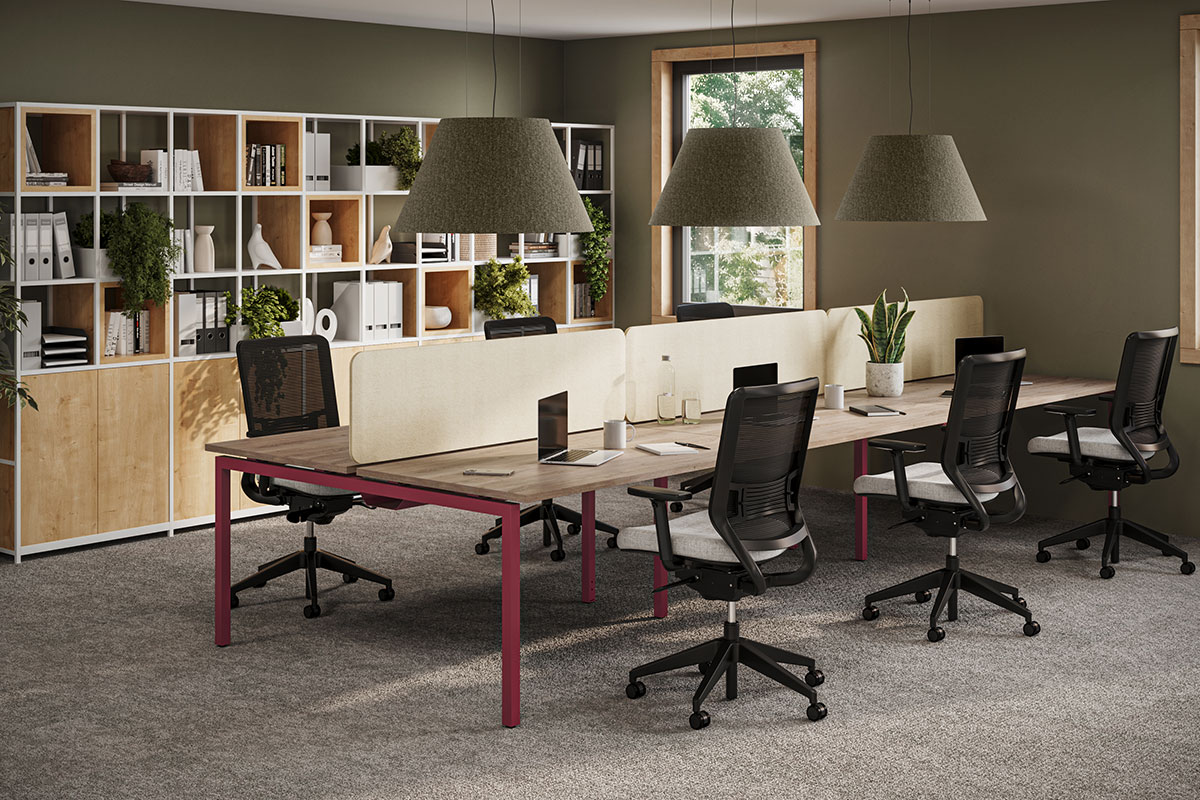 Ventillo Task Chair, FlexiGrid & Meira Office Desk