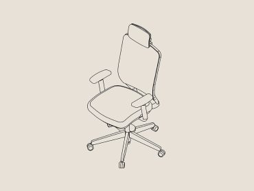 Ventillo mesh back task chair with headrest